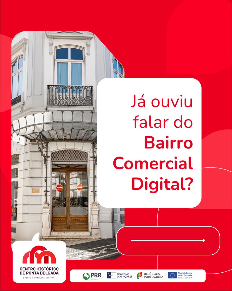 Template de redes sociais do Bairro Comercial Digital, formato 4:5 para Instagram e Facebook