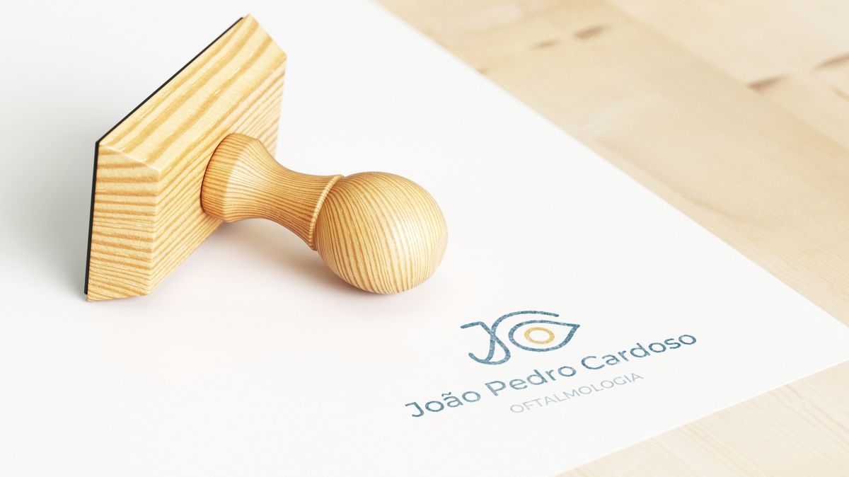 Carimbo de borracha com a marca Dr. João Pedro Cardoso oftalmologia